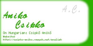 aniko csipko business card