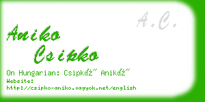aniko csipko business card